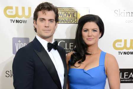 Gina and Henry Cavill in a award function